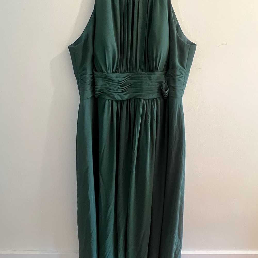 Azazie Dark Green Maxi Dress